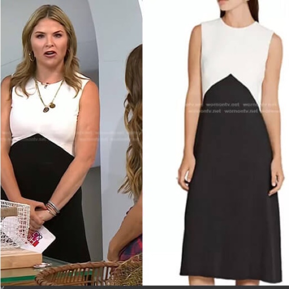 Narcisco Rodriguez Dress colorblock‎ crepe Dress NWT $1,725 42 US 6